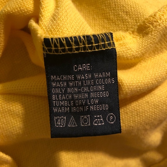 Ralph Lauren yellow boys polo button up collar - Picture 8 of 9